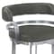 Armen Living Prinz 30" Bar Height Swivel Gray Faux Leather and Brushed Stainless Steel Bar Stool LCPRBAGRBS30 - alternate 6